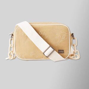 Hyde Park HP Logo Stitch Crossbody Bag NWT Khaki Cream Chain Strap Streetwear